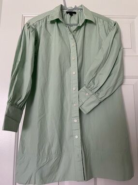 J. Crew Mint Green Button-Up Dress